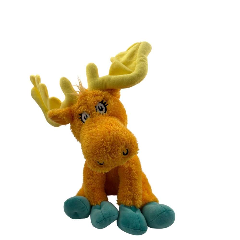 Dr. Seuss Thidwick the Big-Hearted‎ Moose Plush Orange Yellow Blue Kohl's Cares